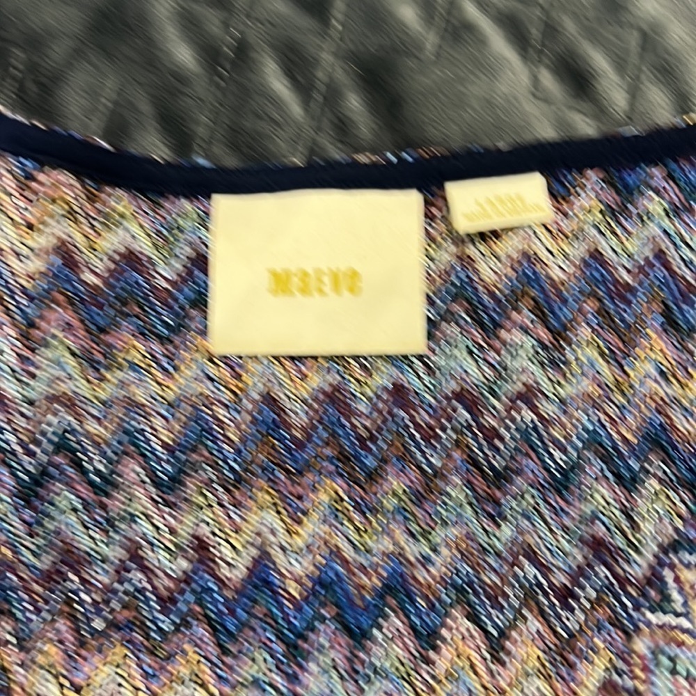 Anthropologie Maeve Boho Chic Blue Knit Multi-Color Sweater Dress - Picture 8 of 9